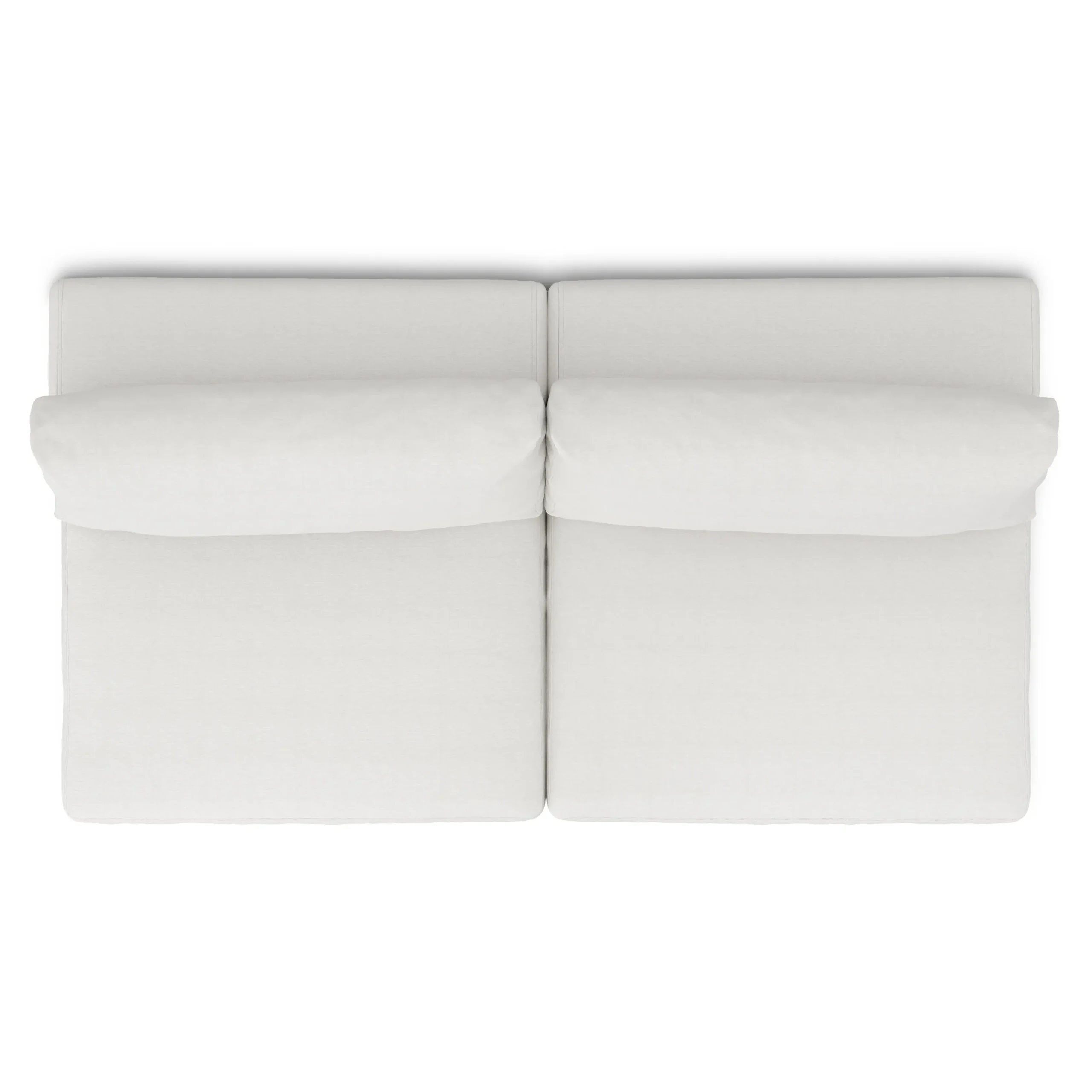 Beta 79_ Armless Modular Sofa - Quartz White - Image 10