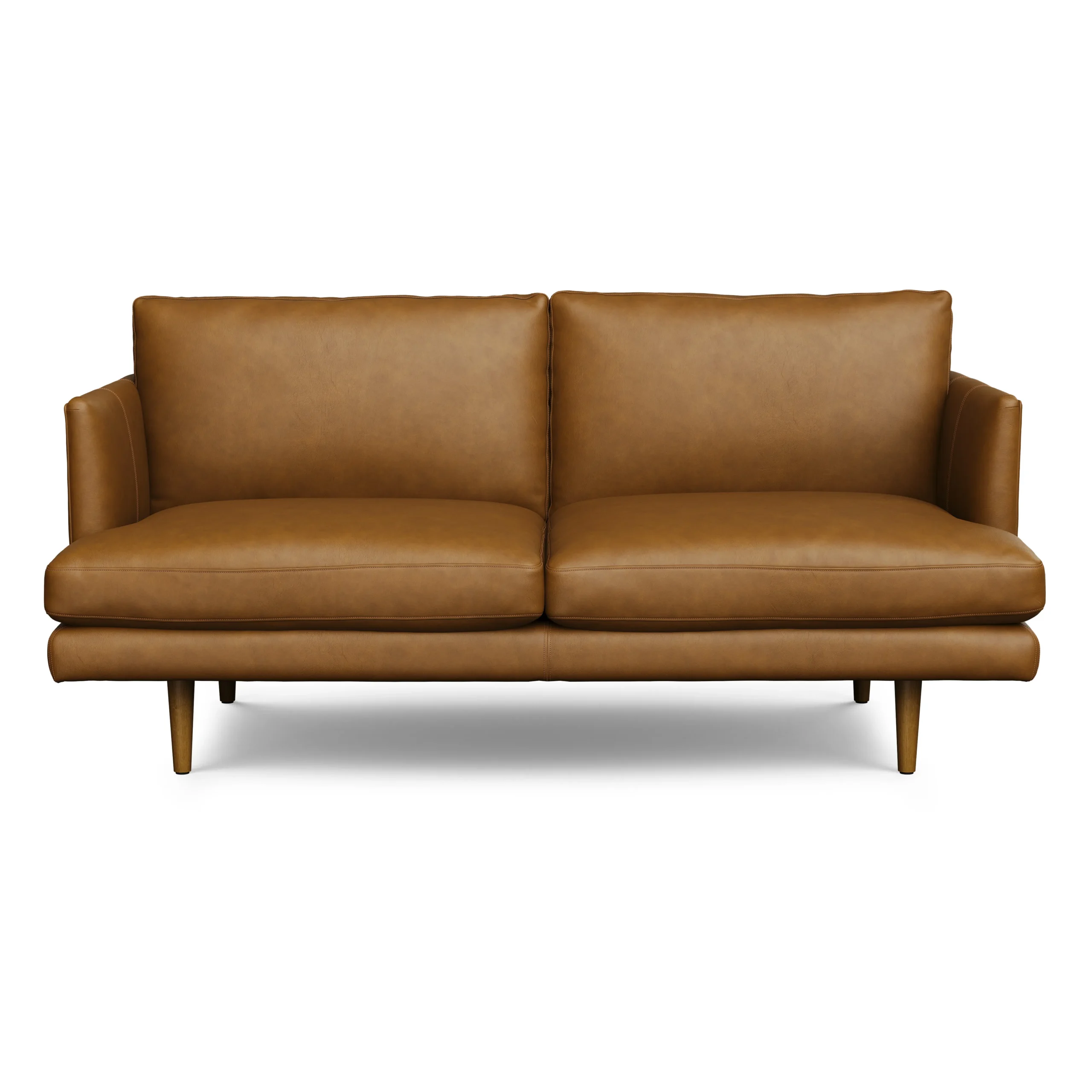 Burrard 67_ Leather Loveseat - Bella Caramel - Image 4