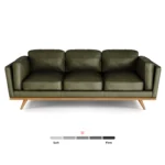 Timber 90_ Leather Sofa - Charme Green