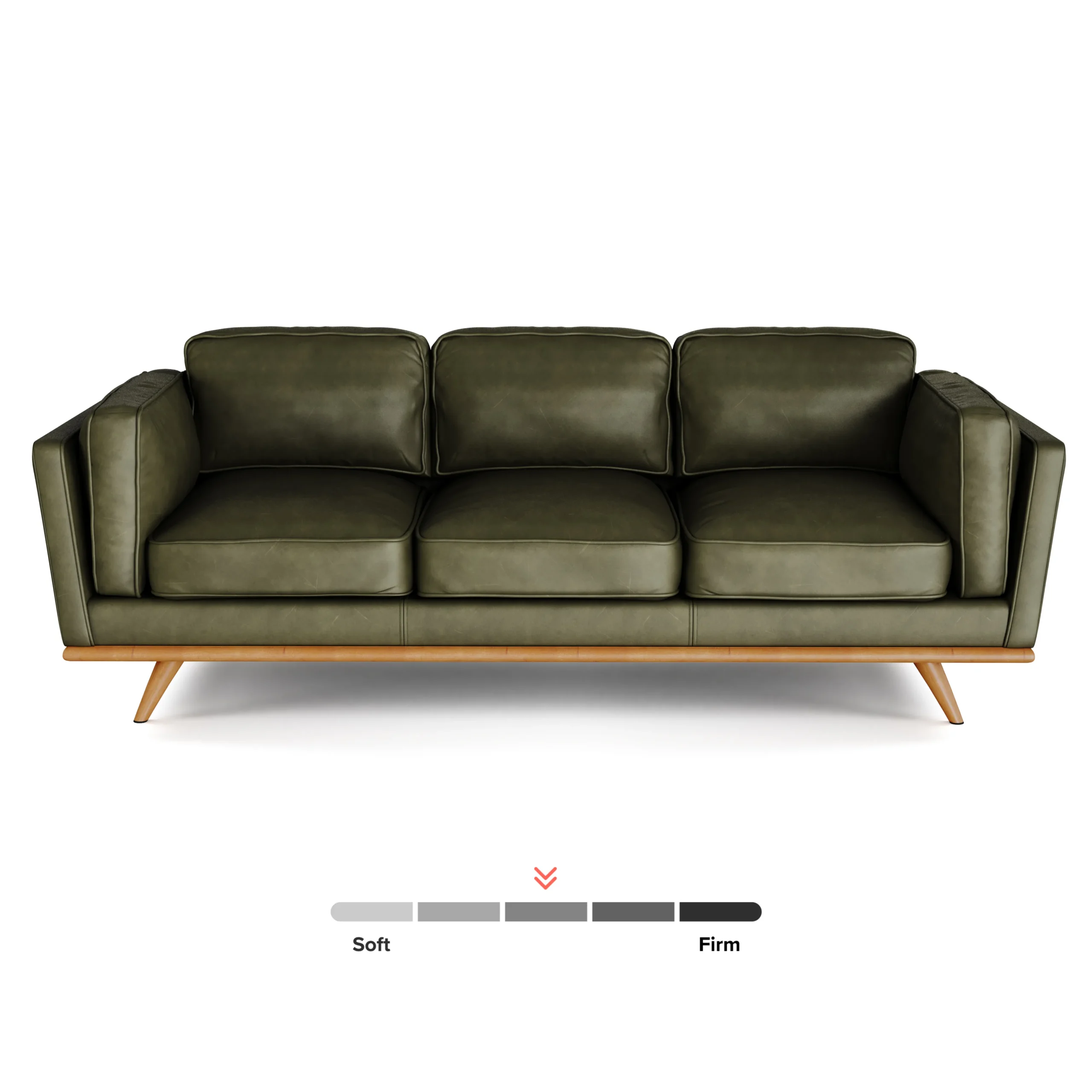 Timber 90_ Leather Sofa - Charme Green - Image 12