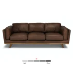 Timber 90_ Leather Sofa - Charme Chocolat