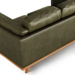 Timber 66.5_ Leather Loveseat - Charme Green