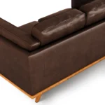 Timber 66.5_ Leather Loveseat - Charme Chocolat
