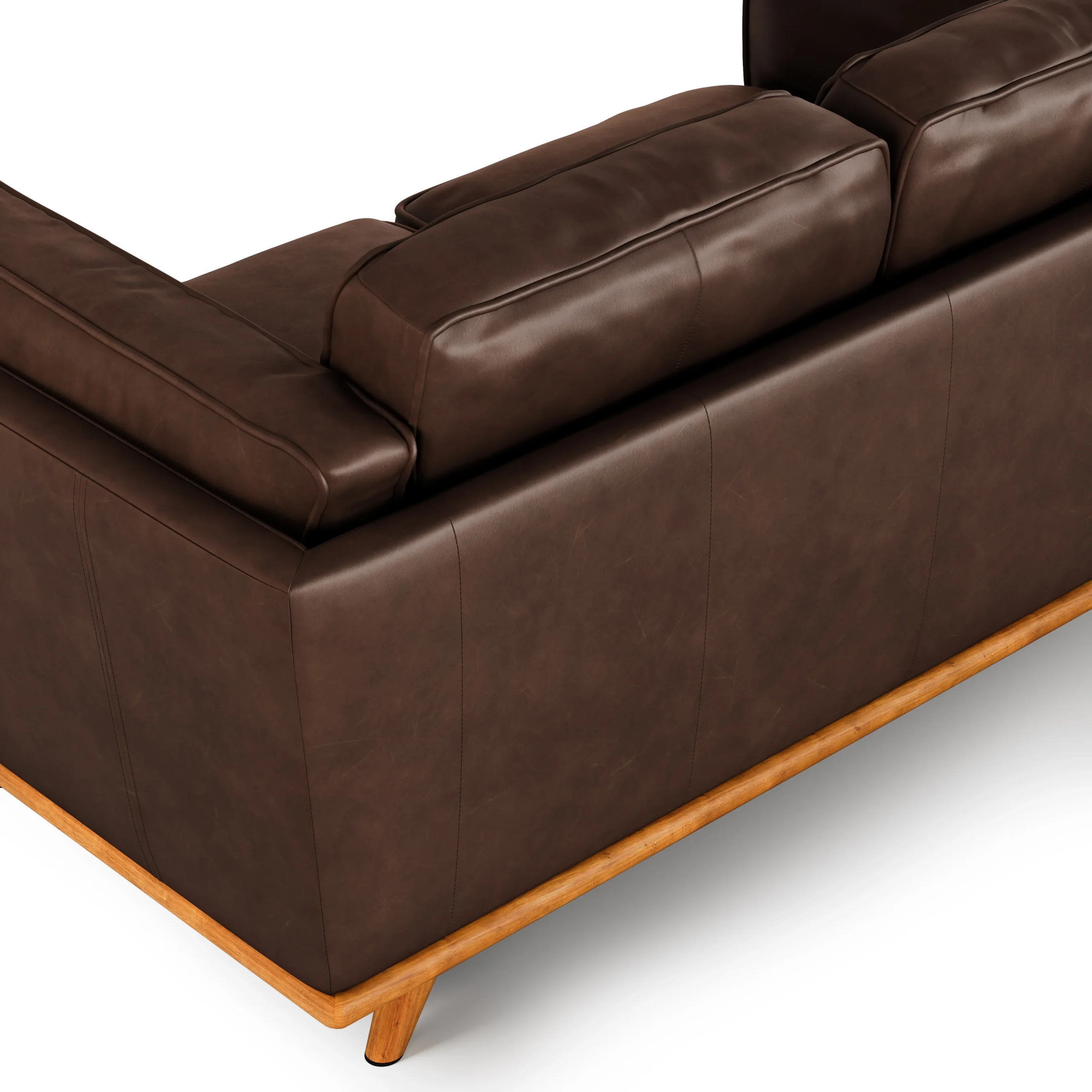 Timber 66.5_ Leather Loveseat - Charme Chocolat - Image 10