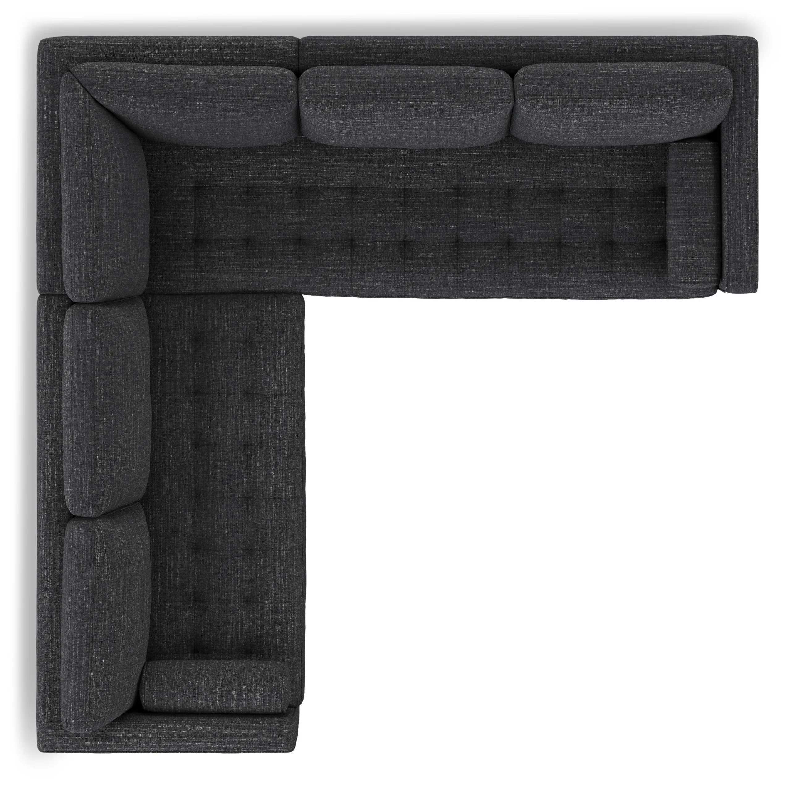 Sven 107_ Tufted Corner Sectional Sofa - Napa Charcoal - Image 10