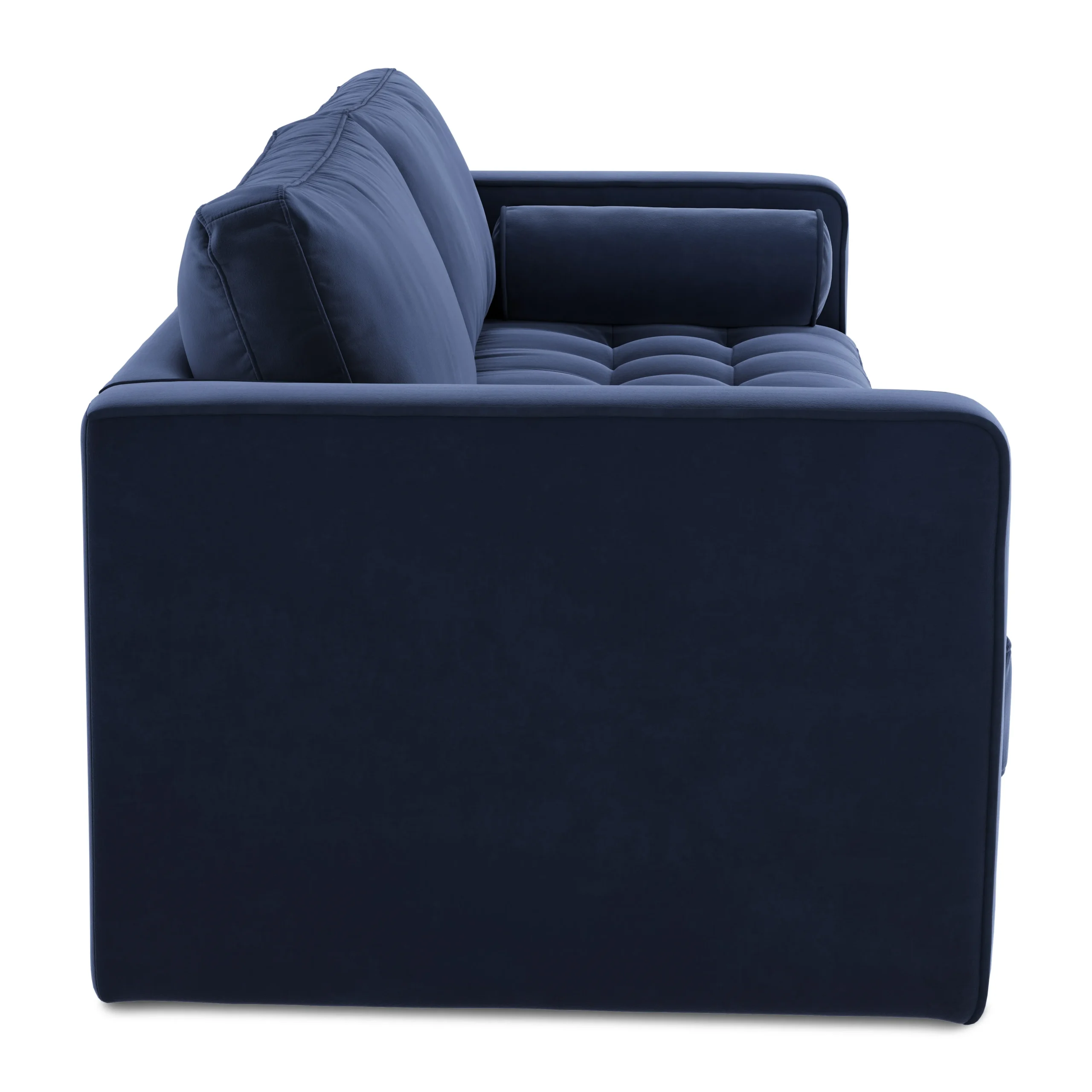 Sven 88_ Tufted Velvet Sofa Bed - Plush Cascadia Blue - Image 15