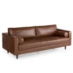 Sven 88_ Tufted Leather Sofa - Taos Brown