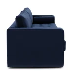 Sven 88_ Grounded Tufted Velvet Sofa - Plush Cascadia Blue