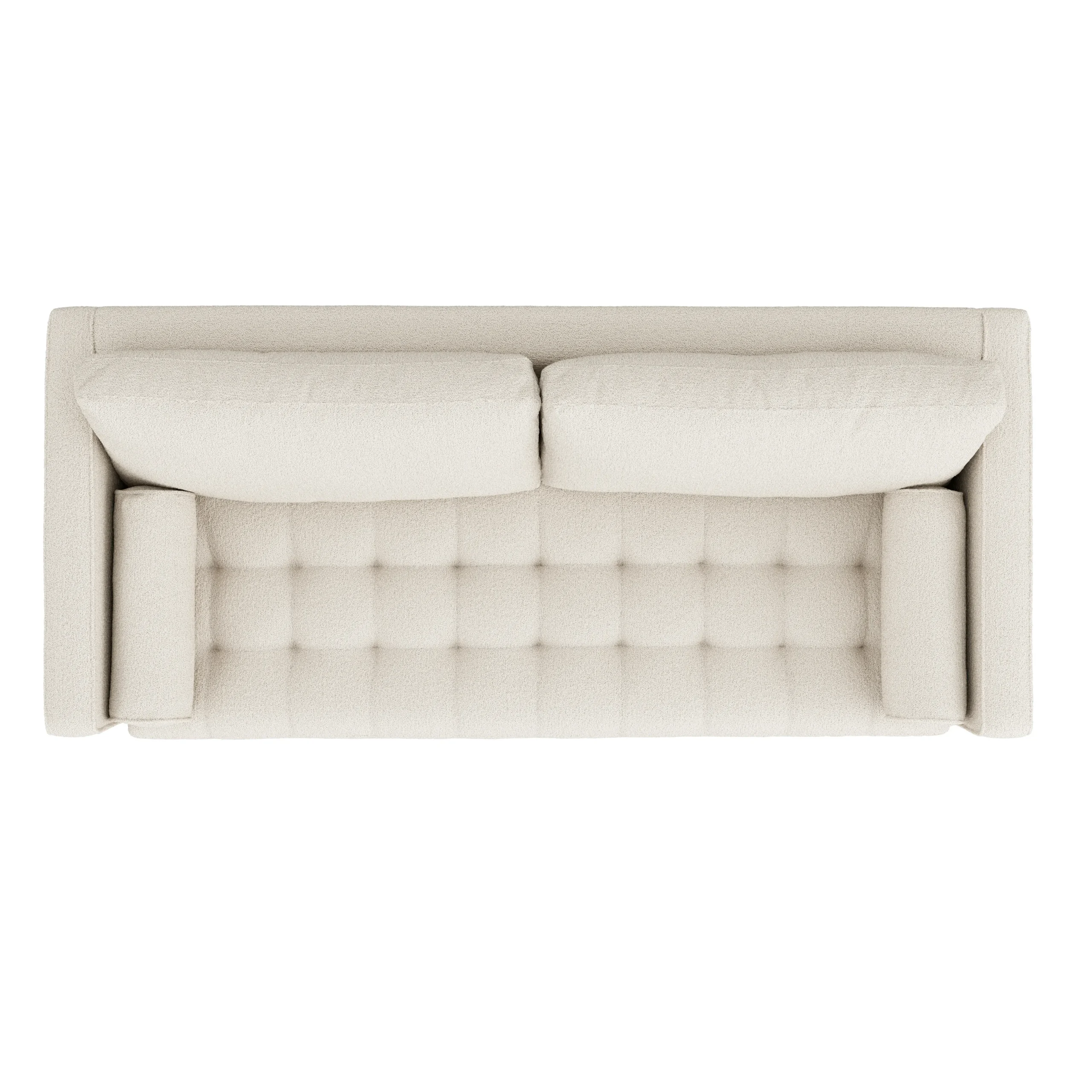 Sven 88_ Grounded Tufted Sofa - Ivory Wool Bouclé - Image 6