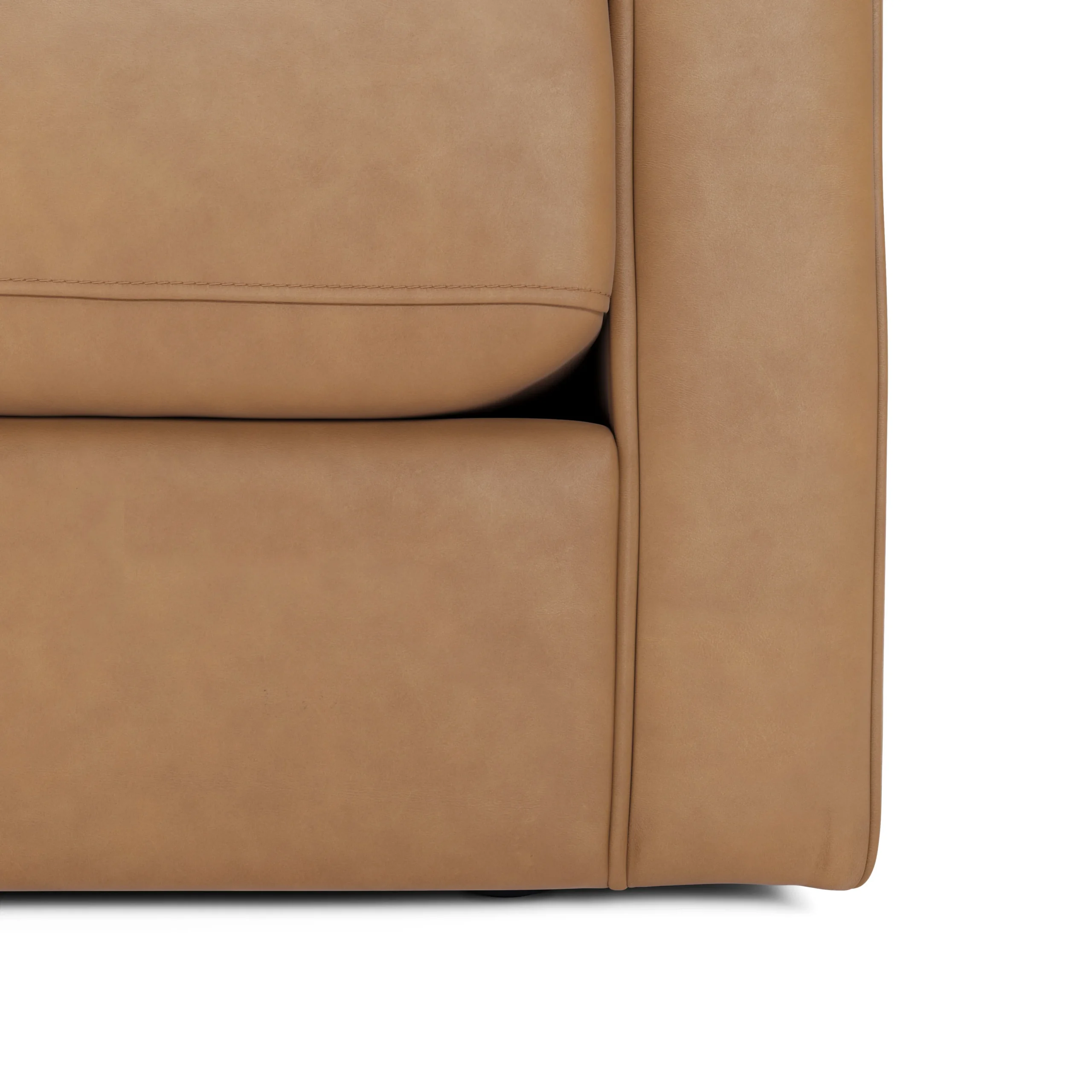 Sven 88_ Grounded Tufted Leather Sofa - Charme Tan - Image 9