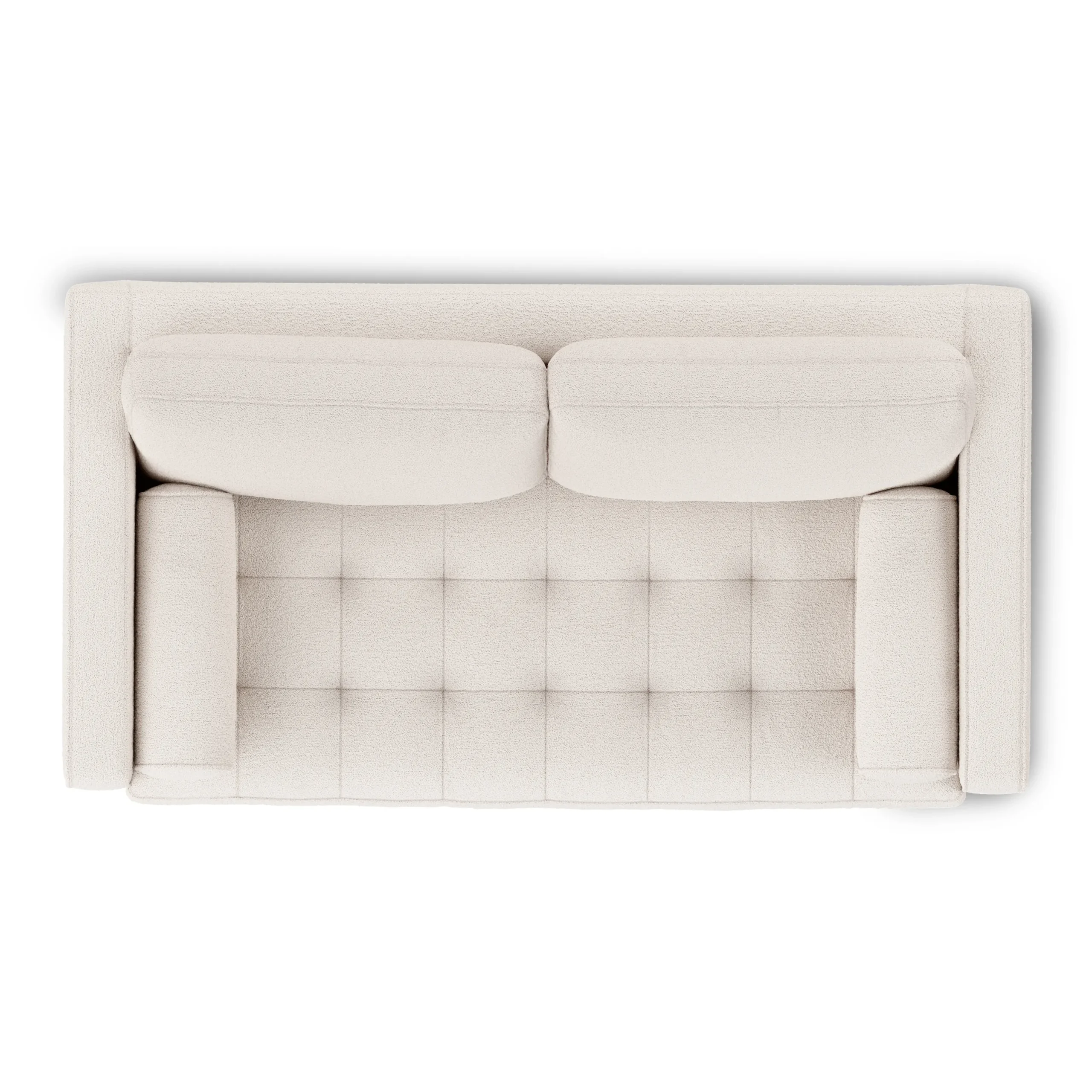 Sven 72_ Tufted Loveseat - Ivory Wool Bouclé - Image 2