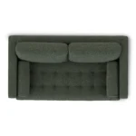 Sven 72_ Tufted Loveseat - Green Wool Bouclé