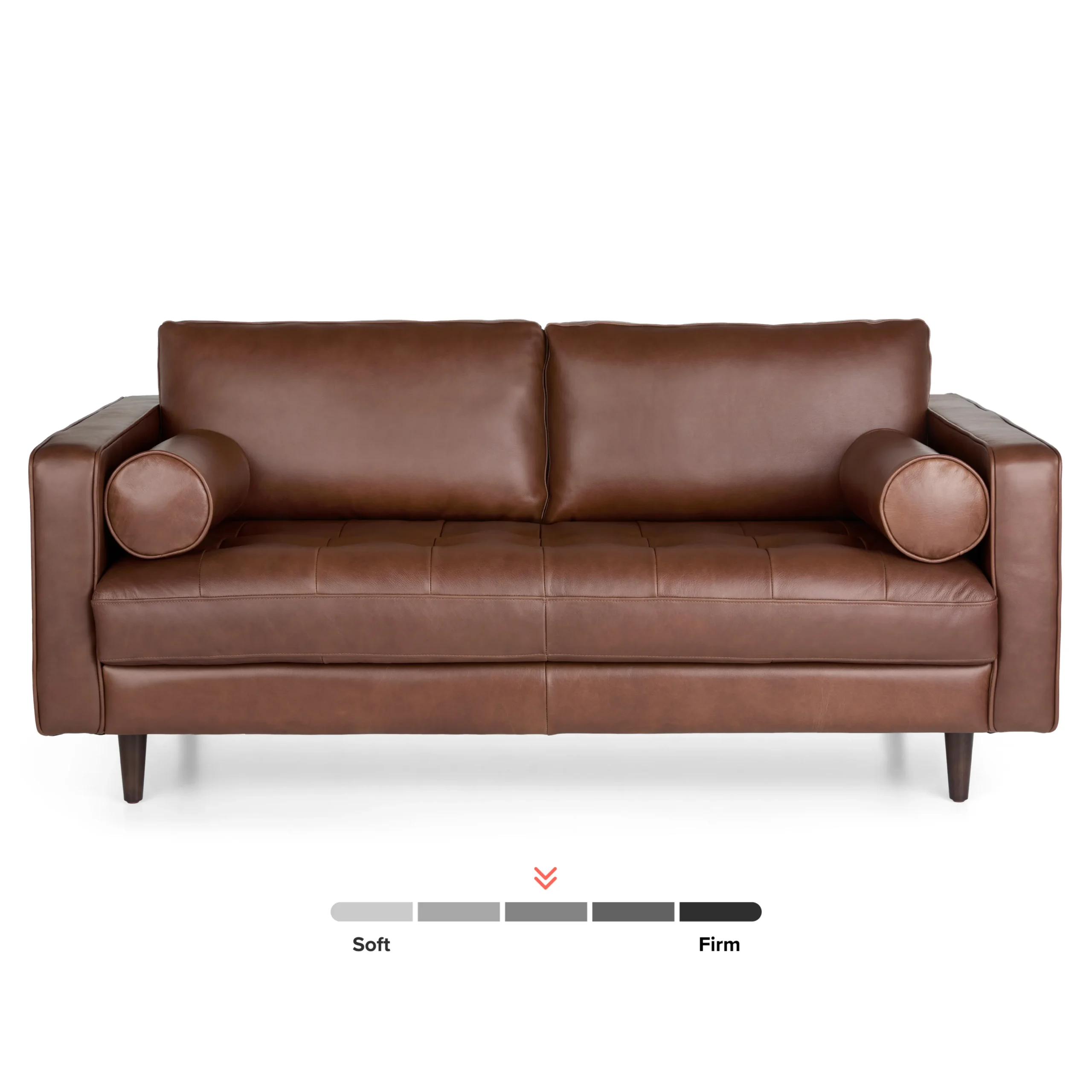Sven 72_ Tufted Leather Loveseat - Taos Brown - Image 4