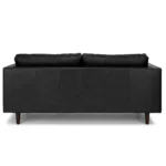 Sven 72_ Tufted Leather Loveseat - Oxford Black