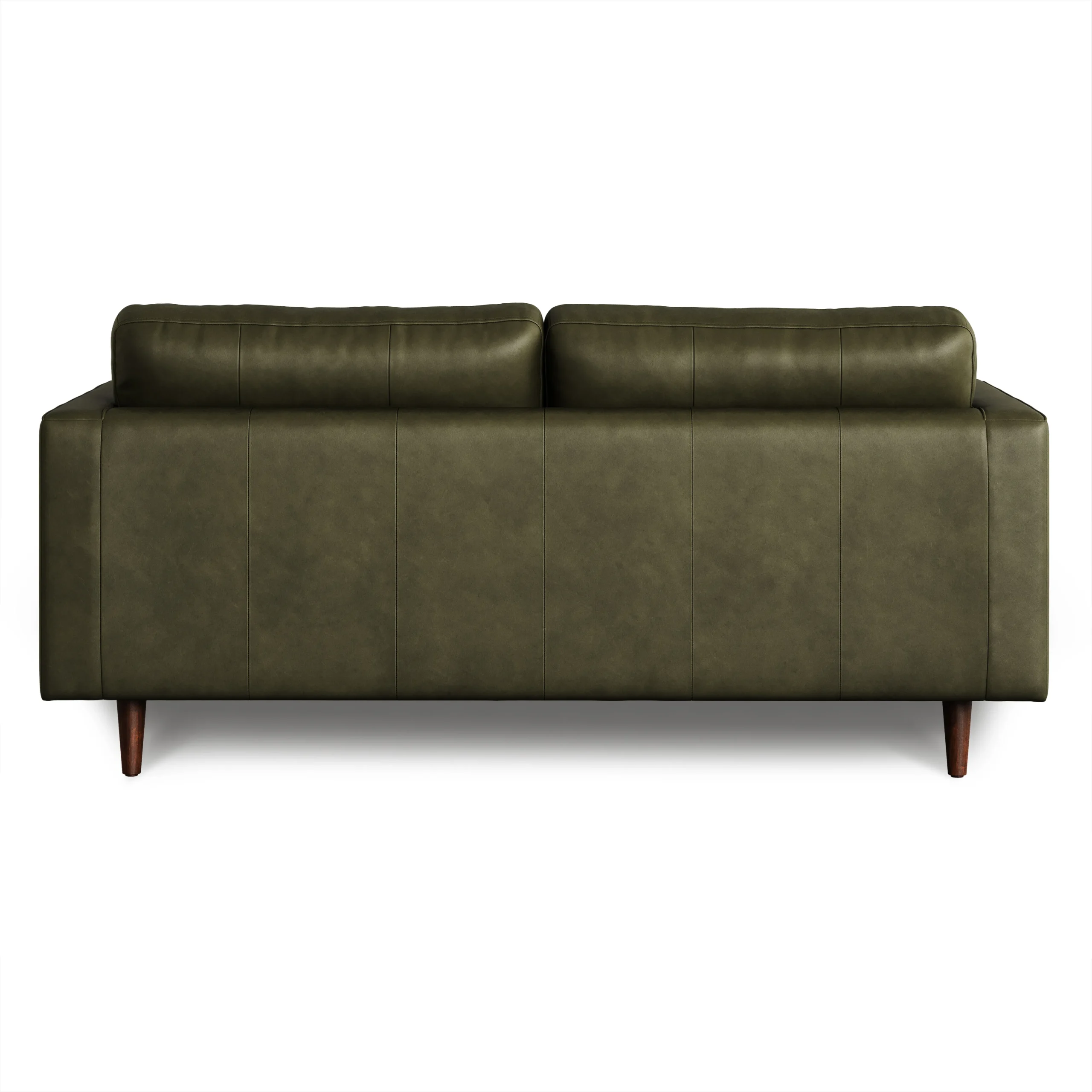 Sven 72_ Tufted Leather Loveseat - Charme Green - Image 4