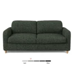 Vati 80_ Sofa Bed - Natural Oak and Green Wool Bouclé