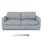Vati 80_ Sofa Bed - Natural Oak and Silver Light Blue