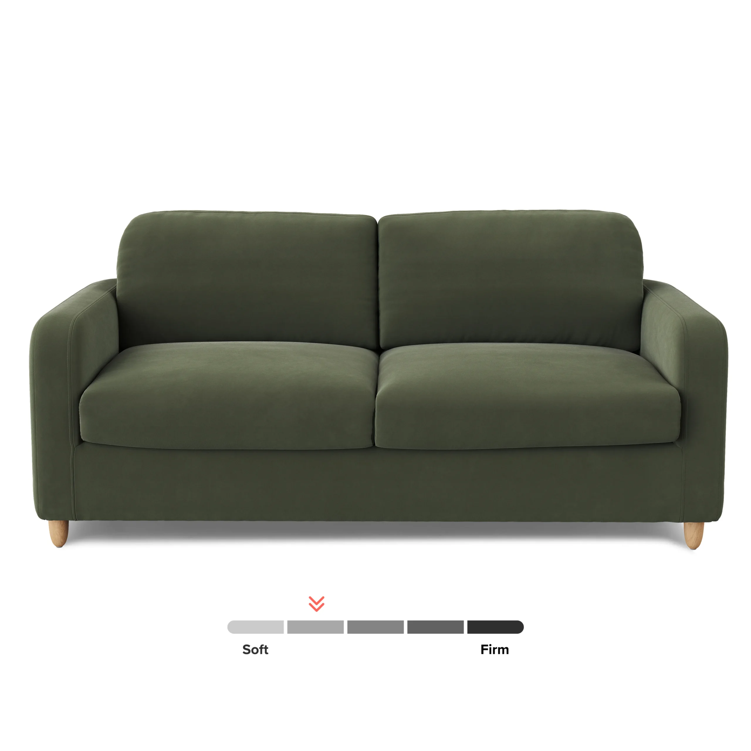 Vati 80_ Velvet Sofa Bed - Natural Oak and Hale Fir Green - Image 6