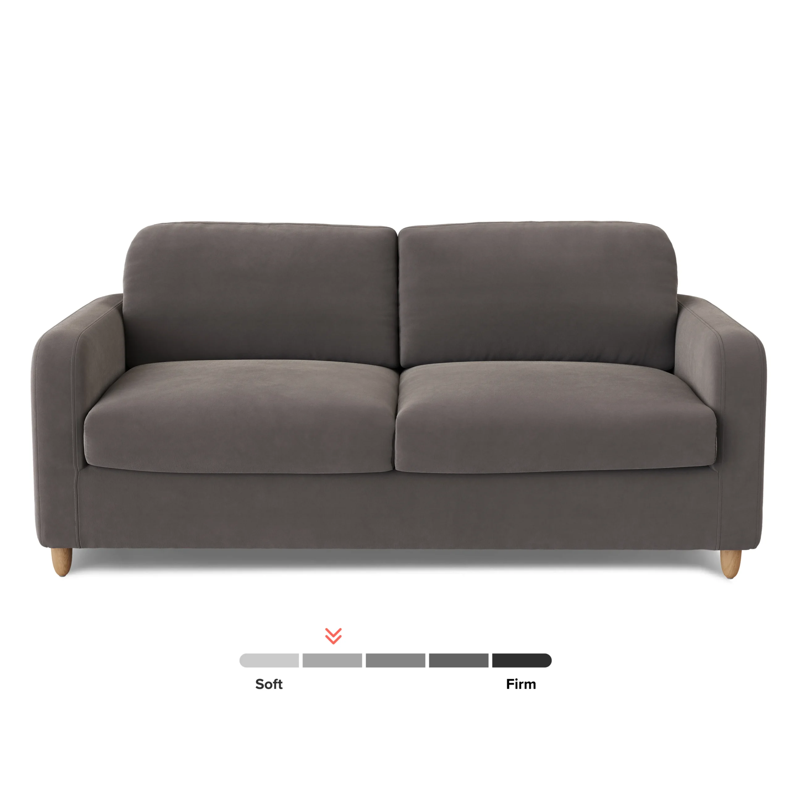 Vati 80_ Velvet Sofa Bed - Natural Oak and Hale Warm Gray - Image 6