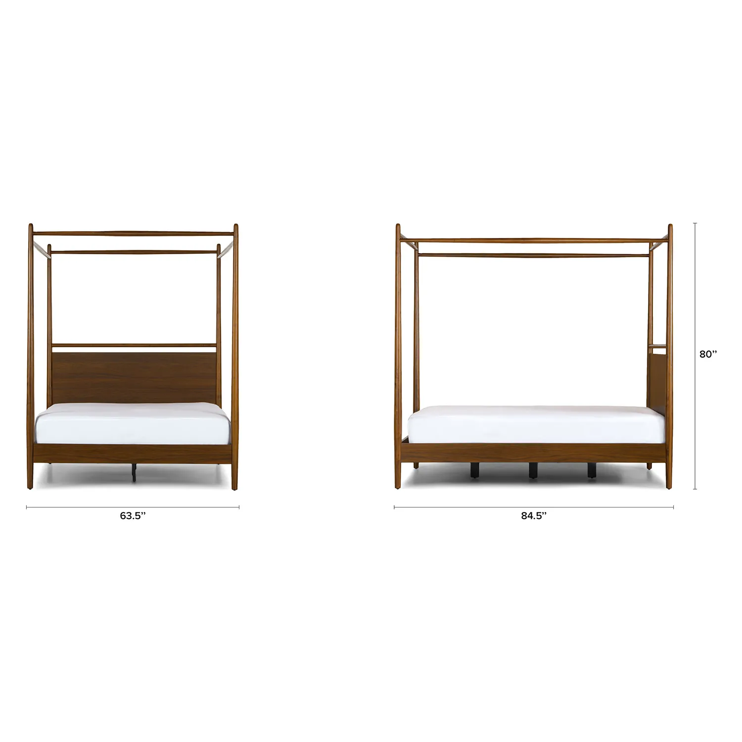 Lenia Queen Canopy Bed - Walnut - Image 6