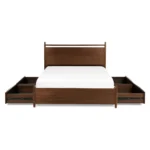 Lenia Queen Panel Storage Bed - Walnut