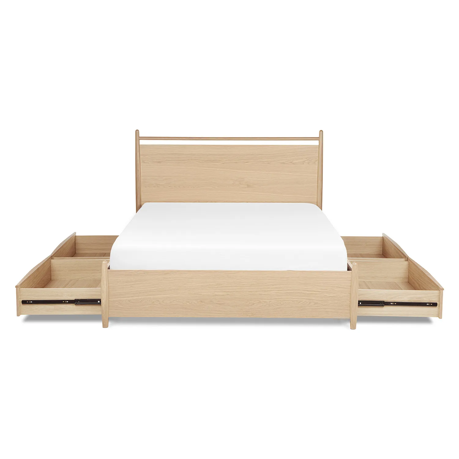 Lenia Queen Panel Storage Bed - White Oak - Image 6