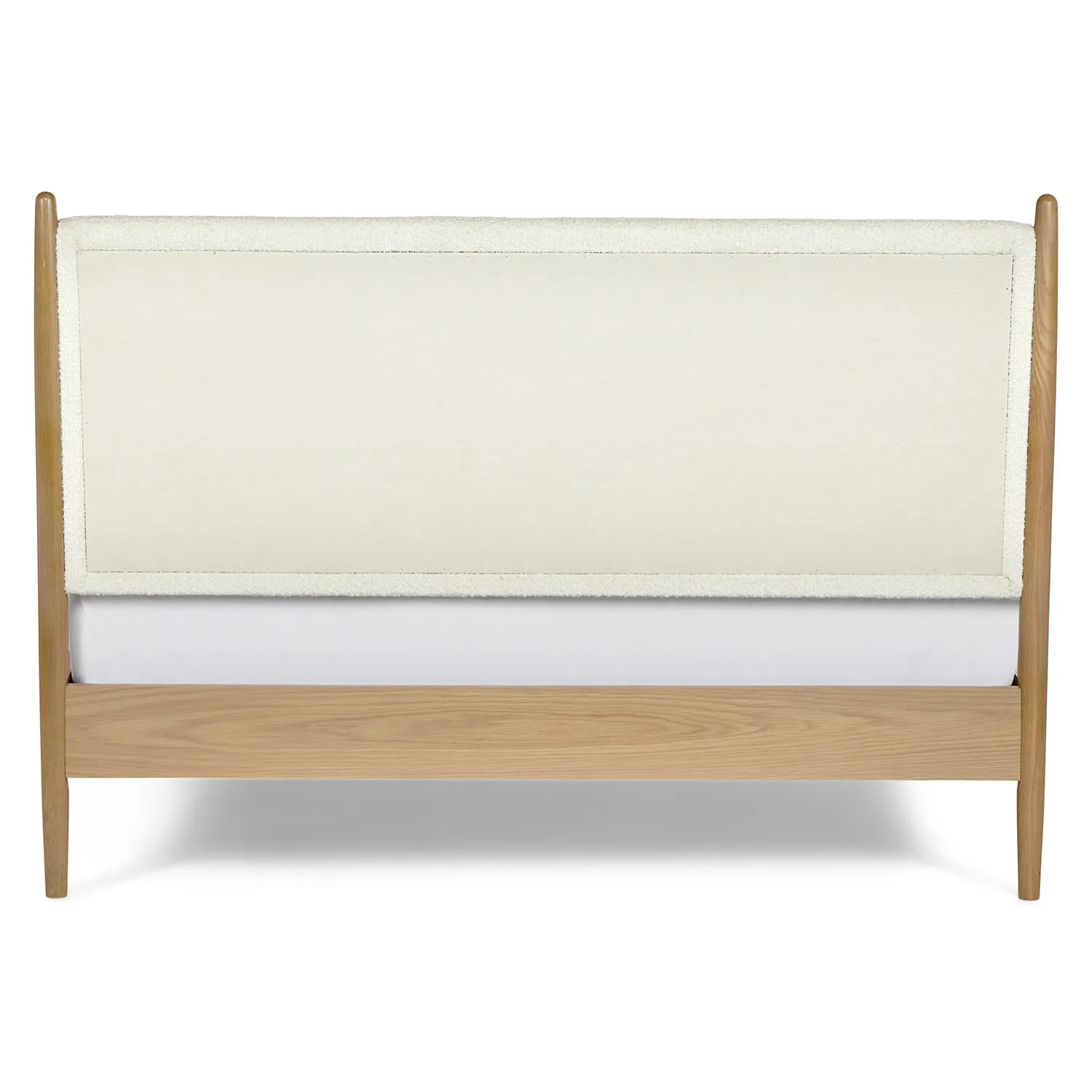 Lenia Queen Upholstered Bed - White Oak and Lunaria White Bouclé - Image 6