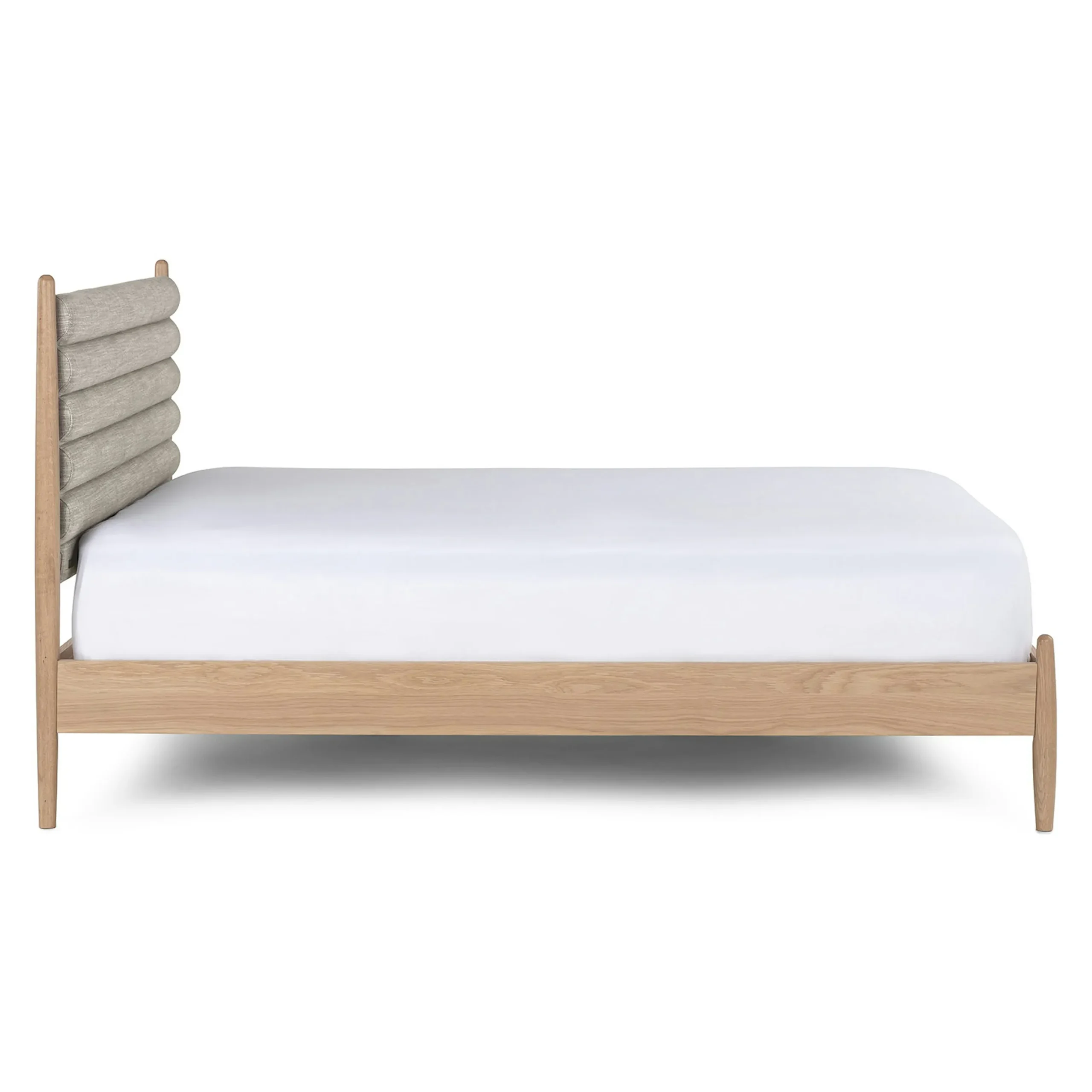 Lenia Queen Upholstered Bed - White Oak and Rain Cloud Gray - Image 6