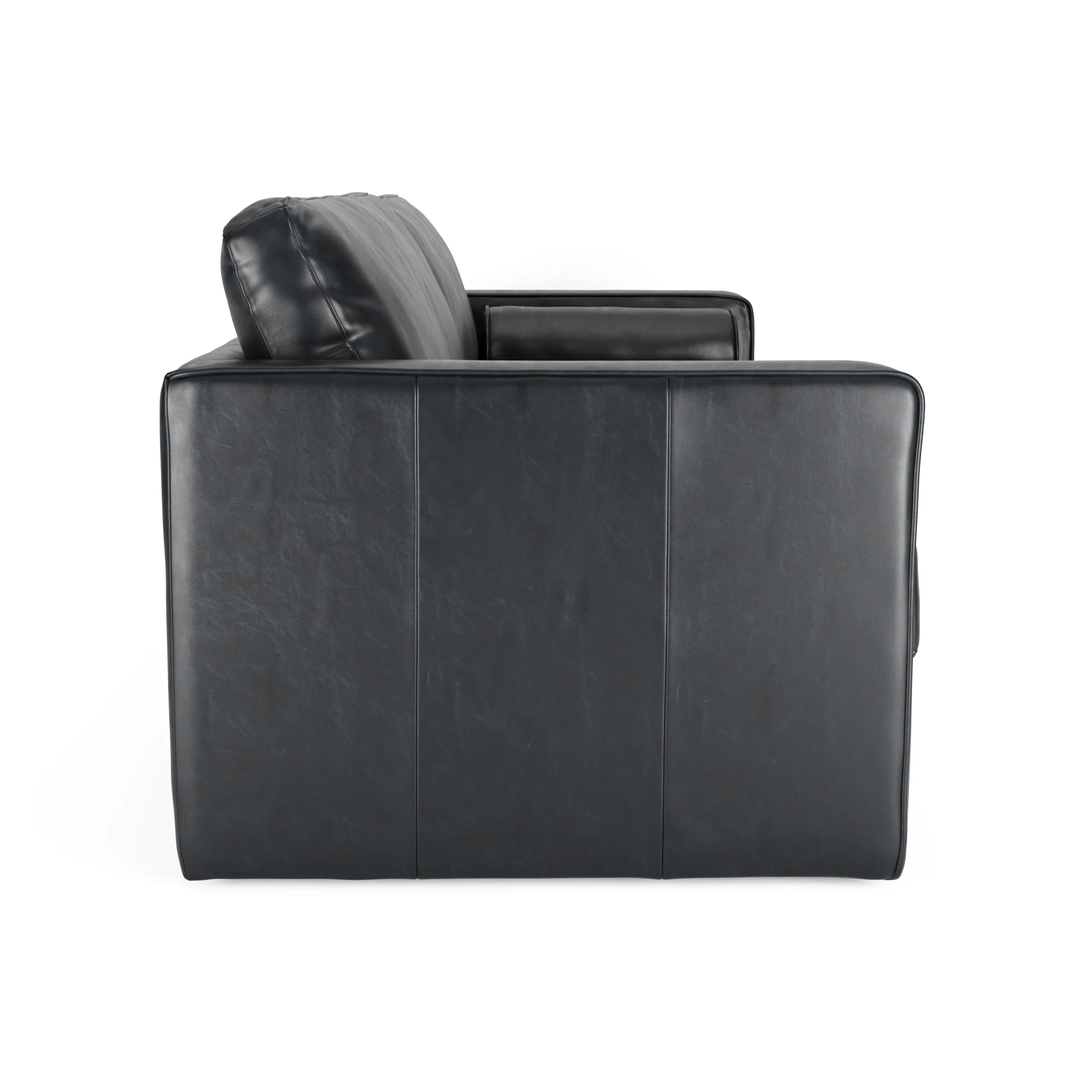 Sven 88_ Tufted Leather Sofa Bed - Oxford Black - Image 6