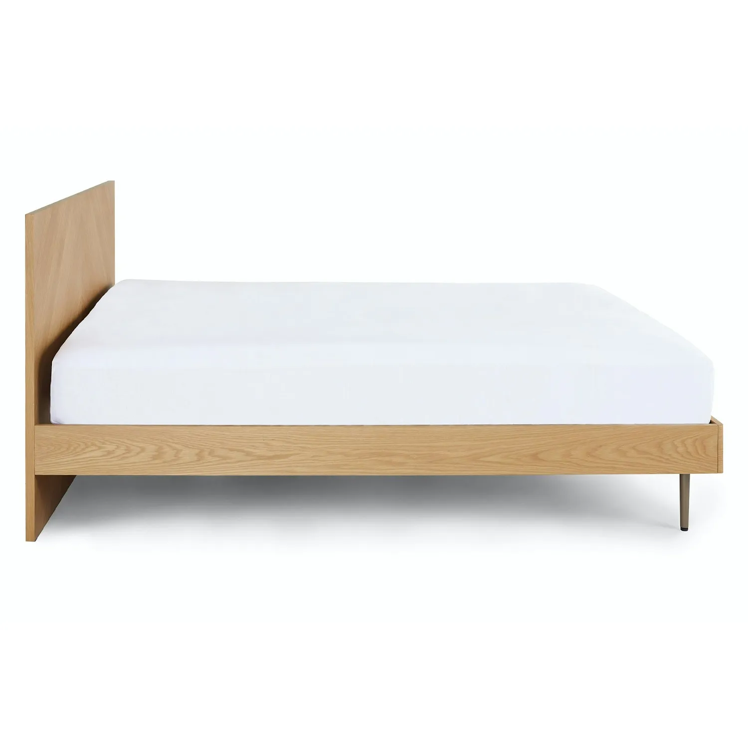 Nera Queen Low Profile Bed - Oak - Image 14