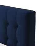 Sven Queen Tufted Velvet Bed - Plush Cascadia Blue