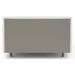 Tessu Full Low Profile Upholstered Bed - Ivory Wool Bouclé