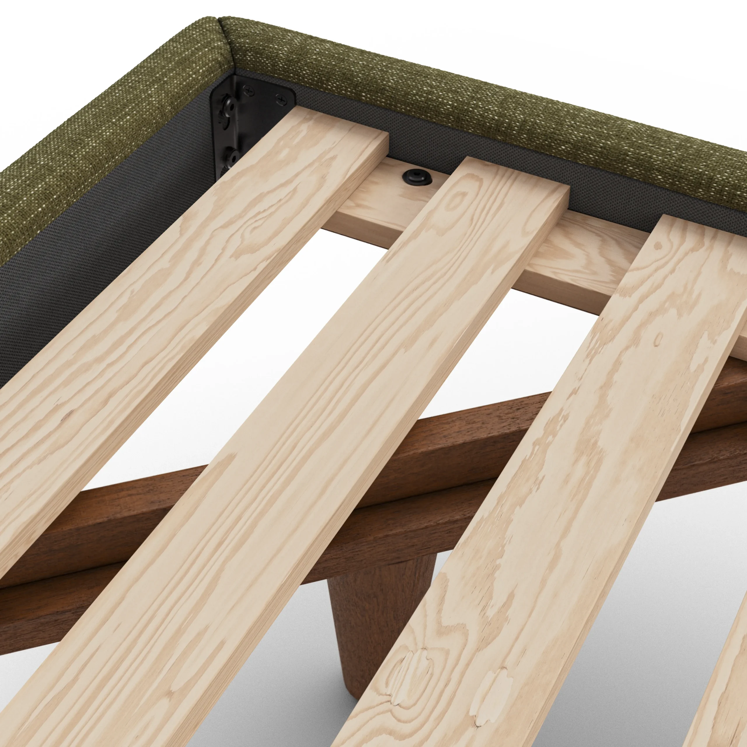 Tessu King Low Profile Upholstered Bed - Napa Moss - Image 7
