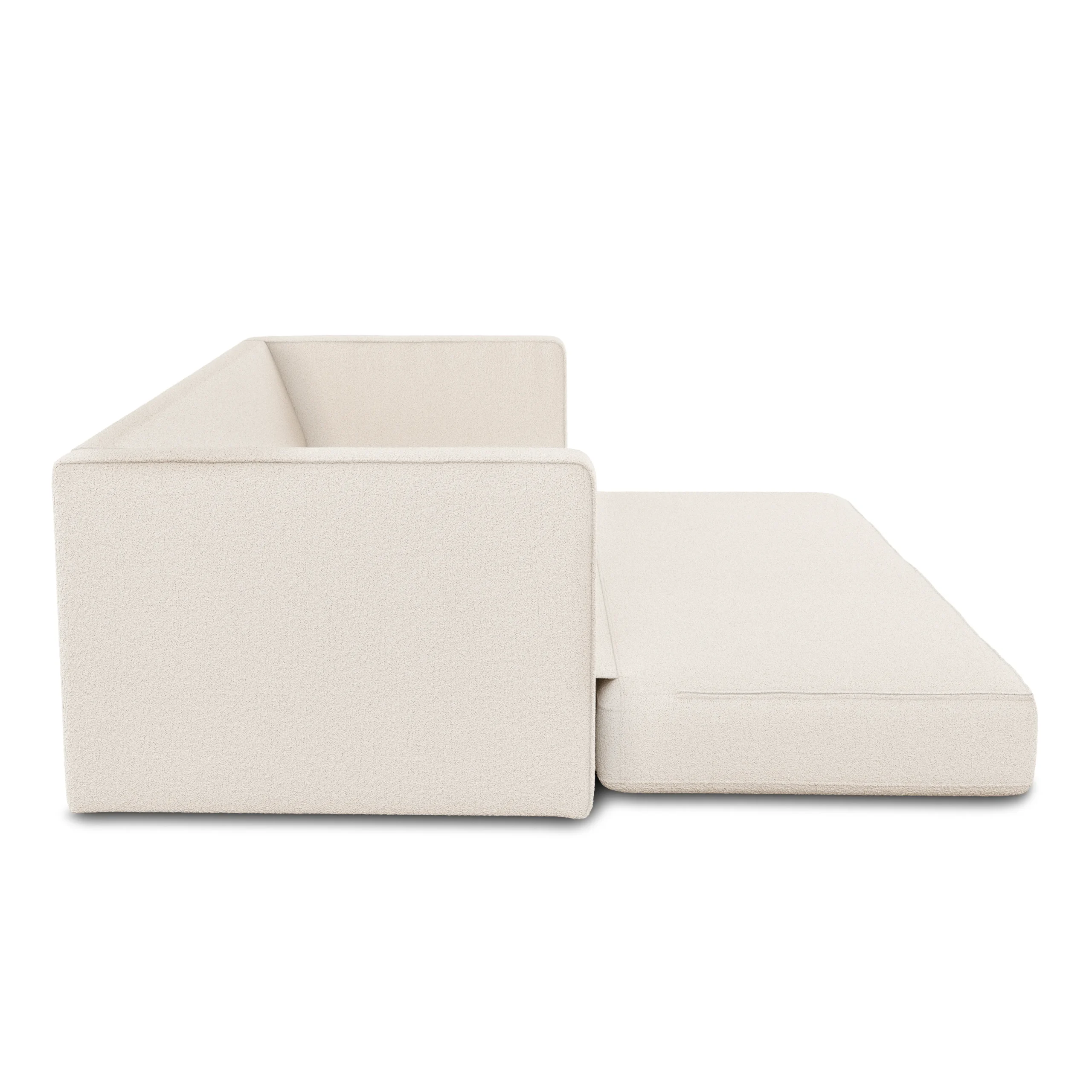 Sven 88_ Tufted Sofa Bed - Ivory Wool Bouclé - Image 14