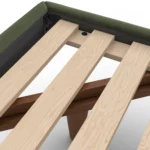 Tessu King Low Profile Velvet Bed - Hale Fir Green
