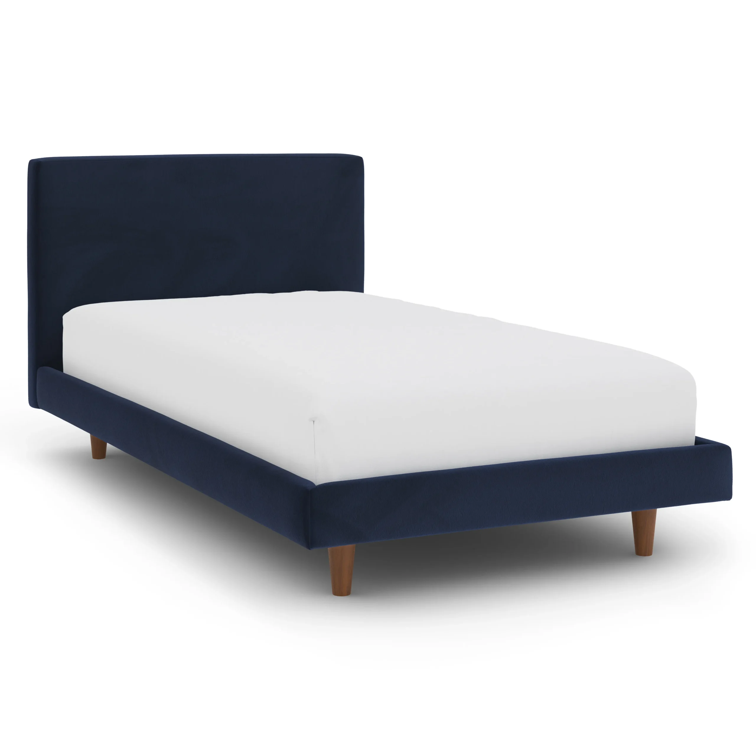 Tessu Twin Low Profile Velvet Bed - Hale Ink - Image 2