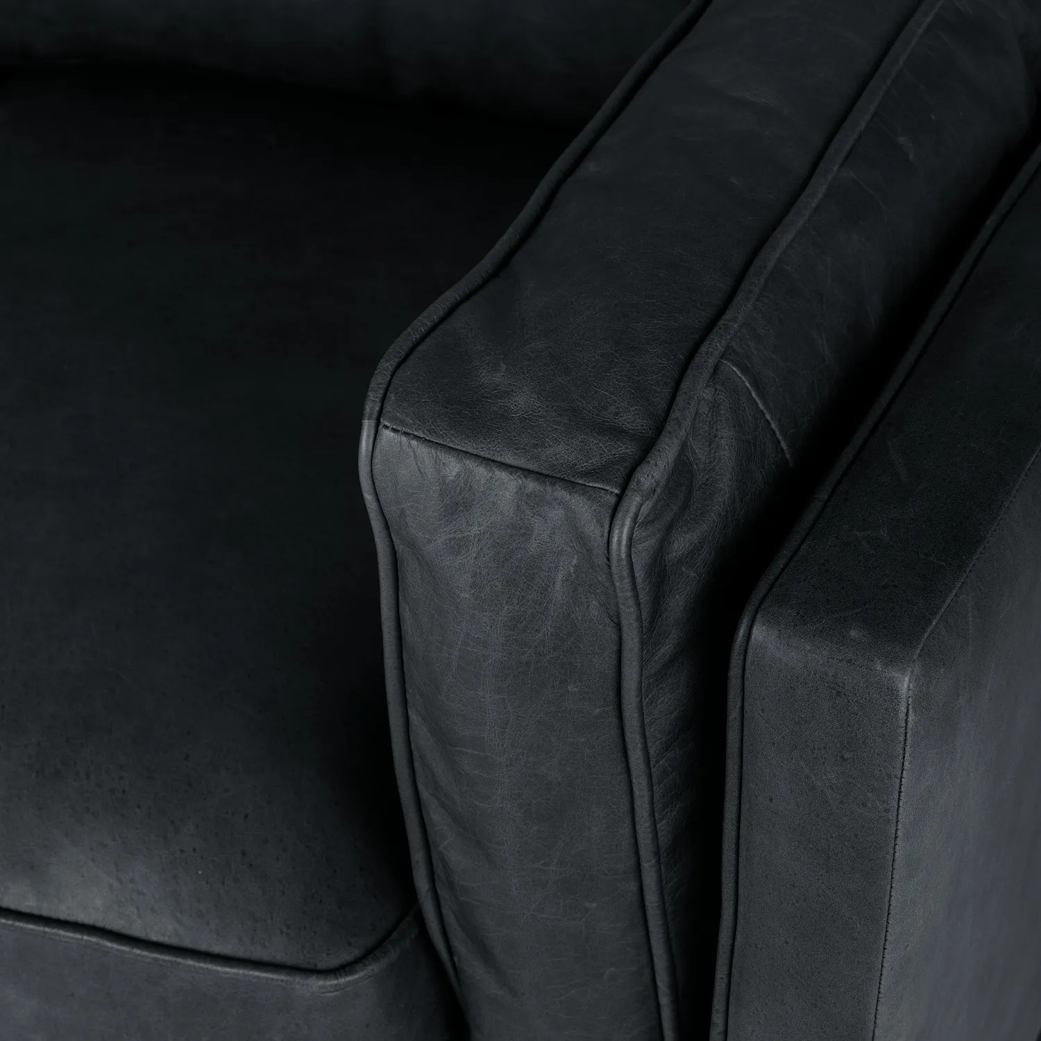 Timber 90_ Leather Sofa - Charme Black - Image 8
