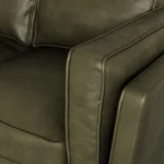 Timber 66.5_ Leather Loveseat - Charme Green
