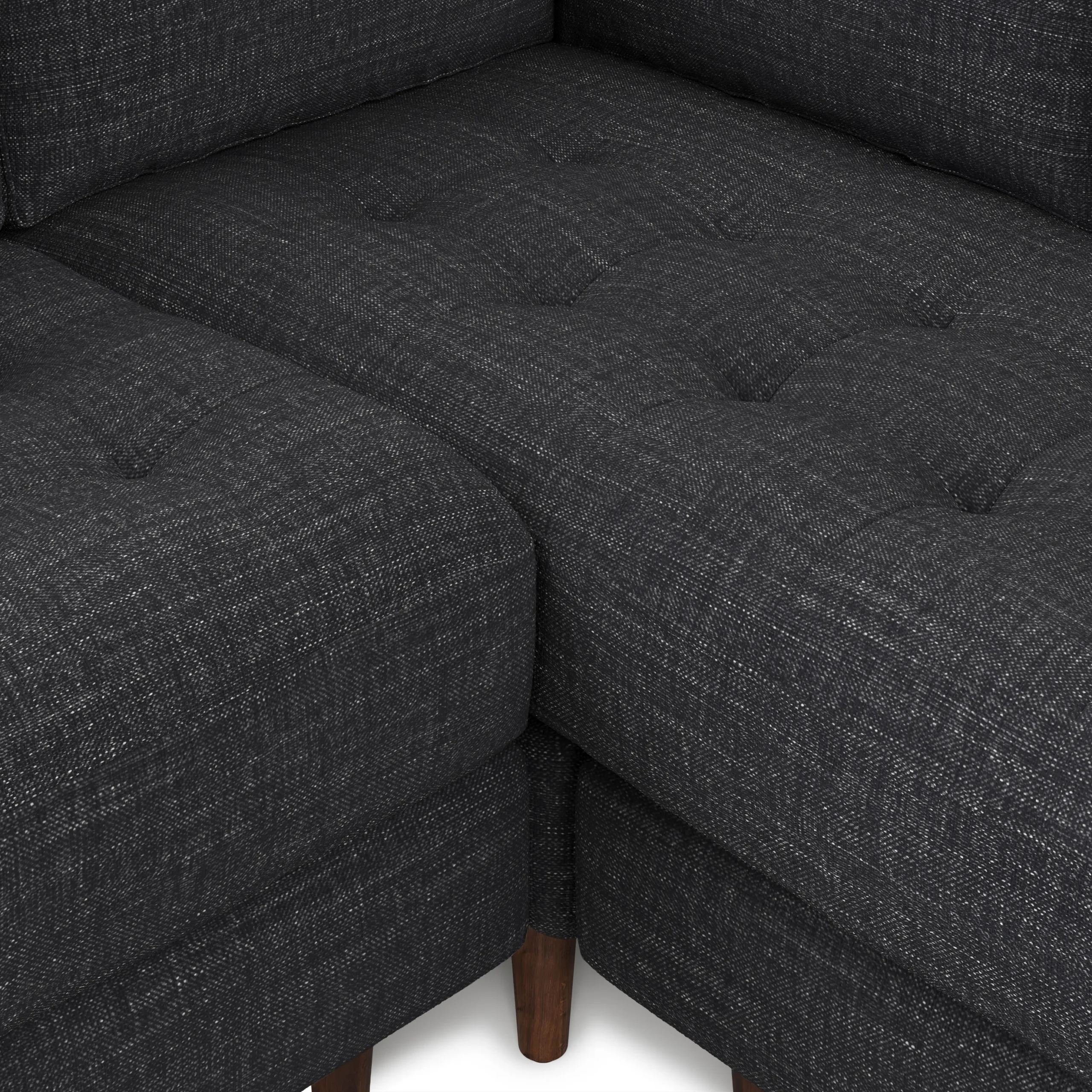 Sven 107_ Tufted Corner Sectional Sofa - Napa Charcoal - Image 9