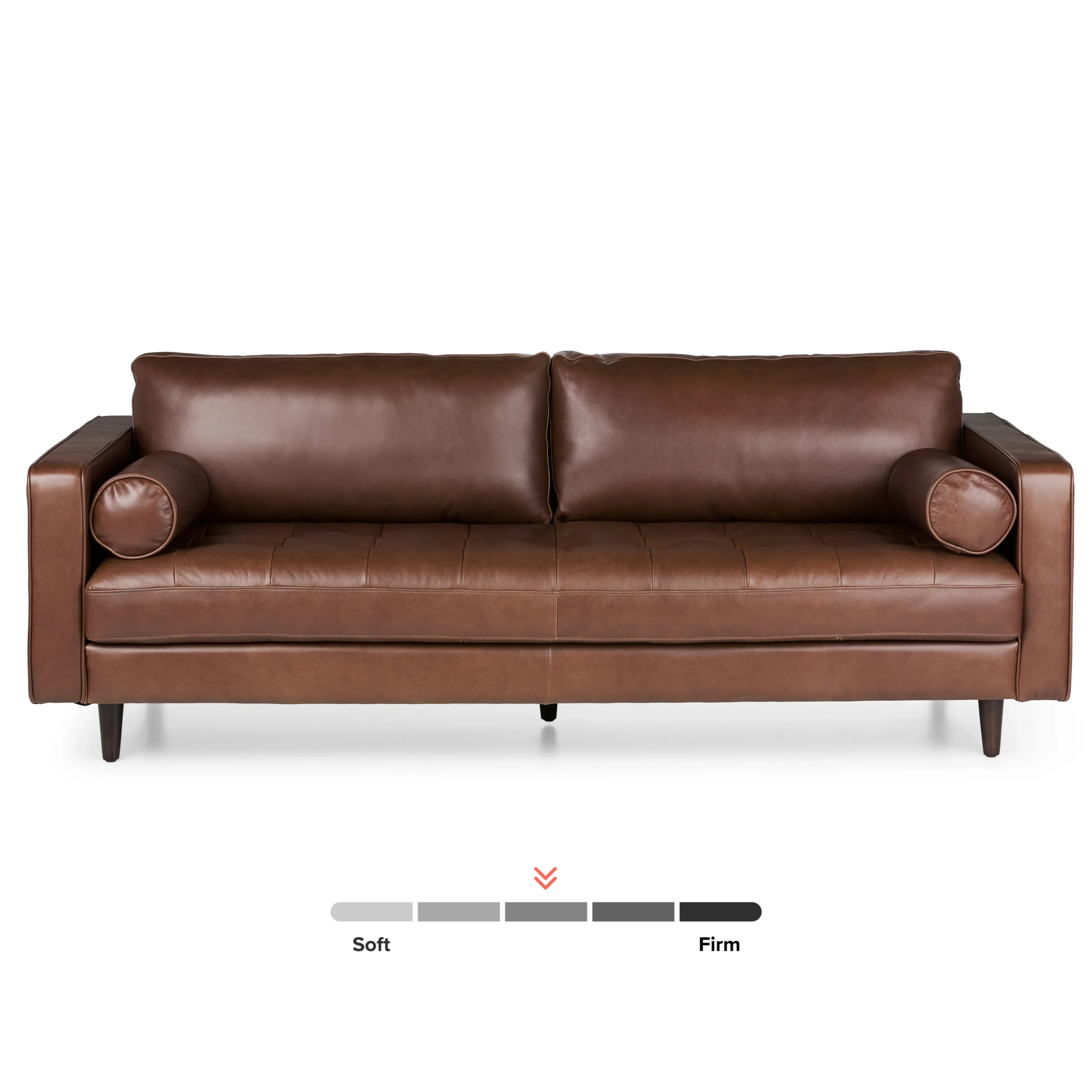 Sven 88_ Tufted Leather Sofa - Taos Brown - Image 11