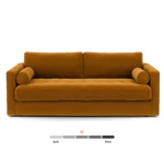 Sven 88_ Grounded Tufted Velvet Sofa - Plush Pacific Ginger