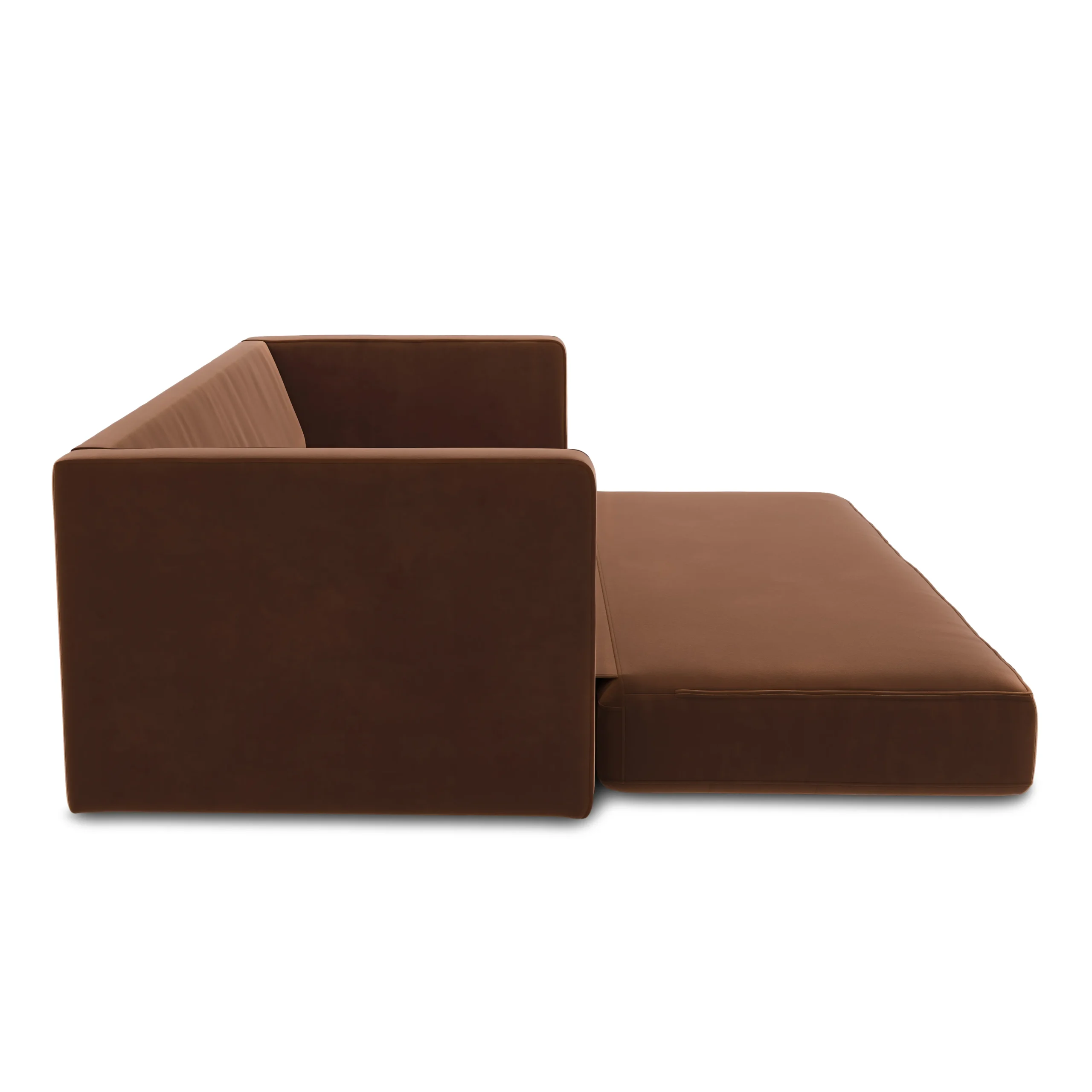 Sven 88_ Tufted Velvet Sofa Bed - Plush Pacific Brown - Image 13
