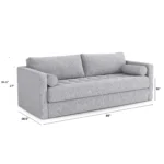Sven 88_ Grounded Tufted Sofa - Stone Gray