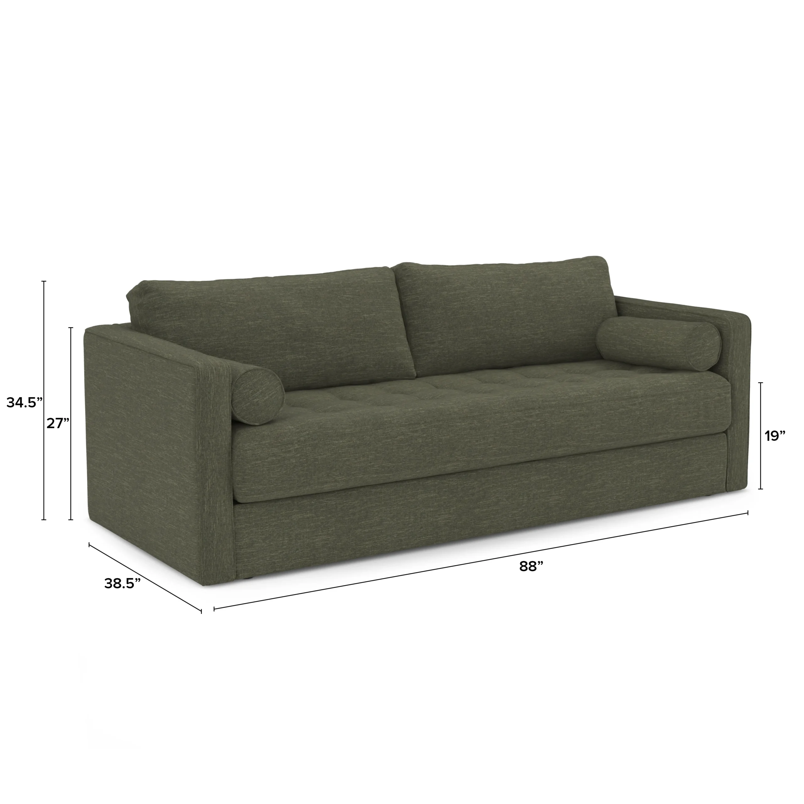 Sven 88_ Grounded Tufted Sofa - Fir Green - Image 5