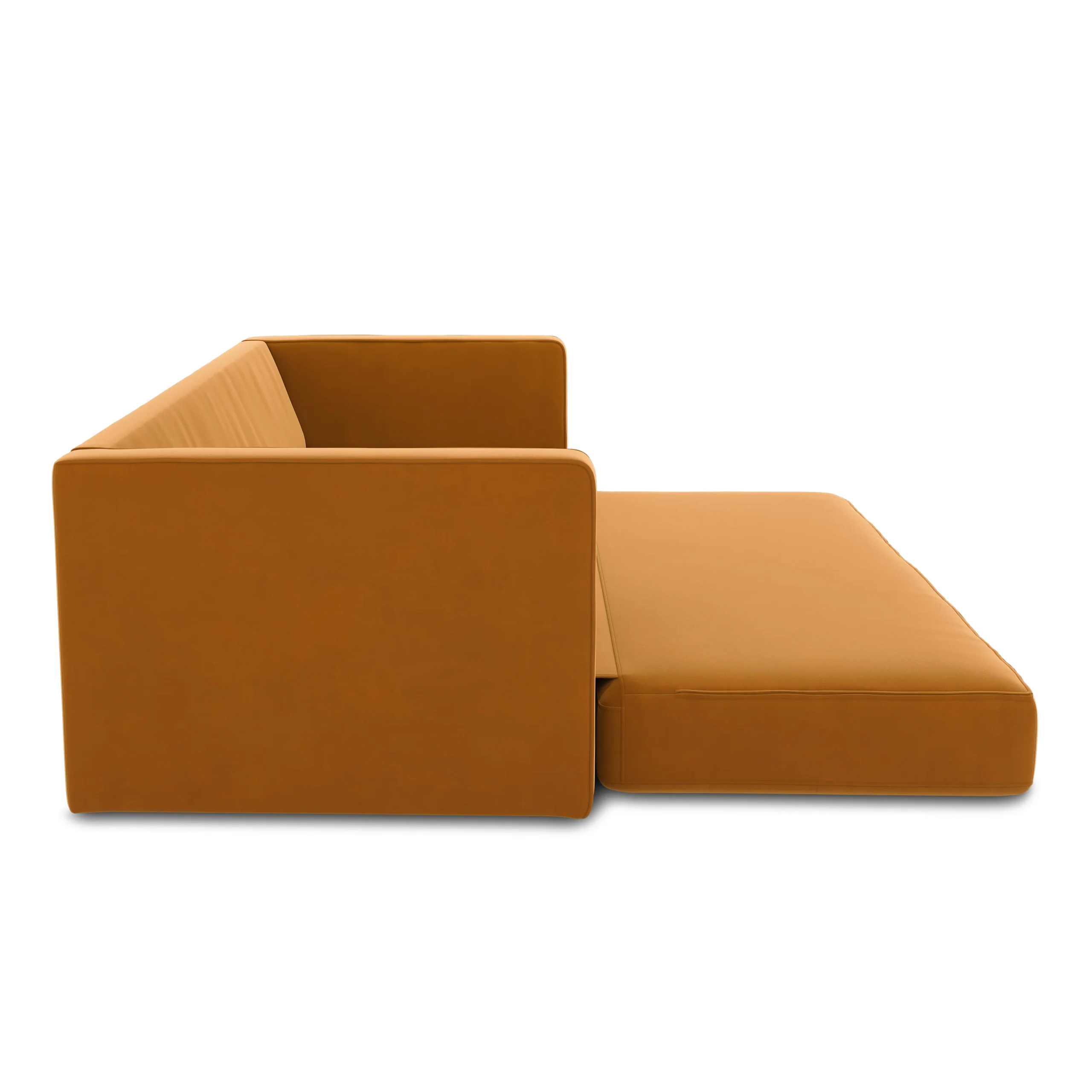 Sven 88_ Tufted Velvet Sofa Bed - Plush Pacific Ginger - Image 14