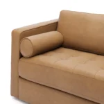 Sven 88_ Grounded Tufted Leather Sofa - Charme Tan