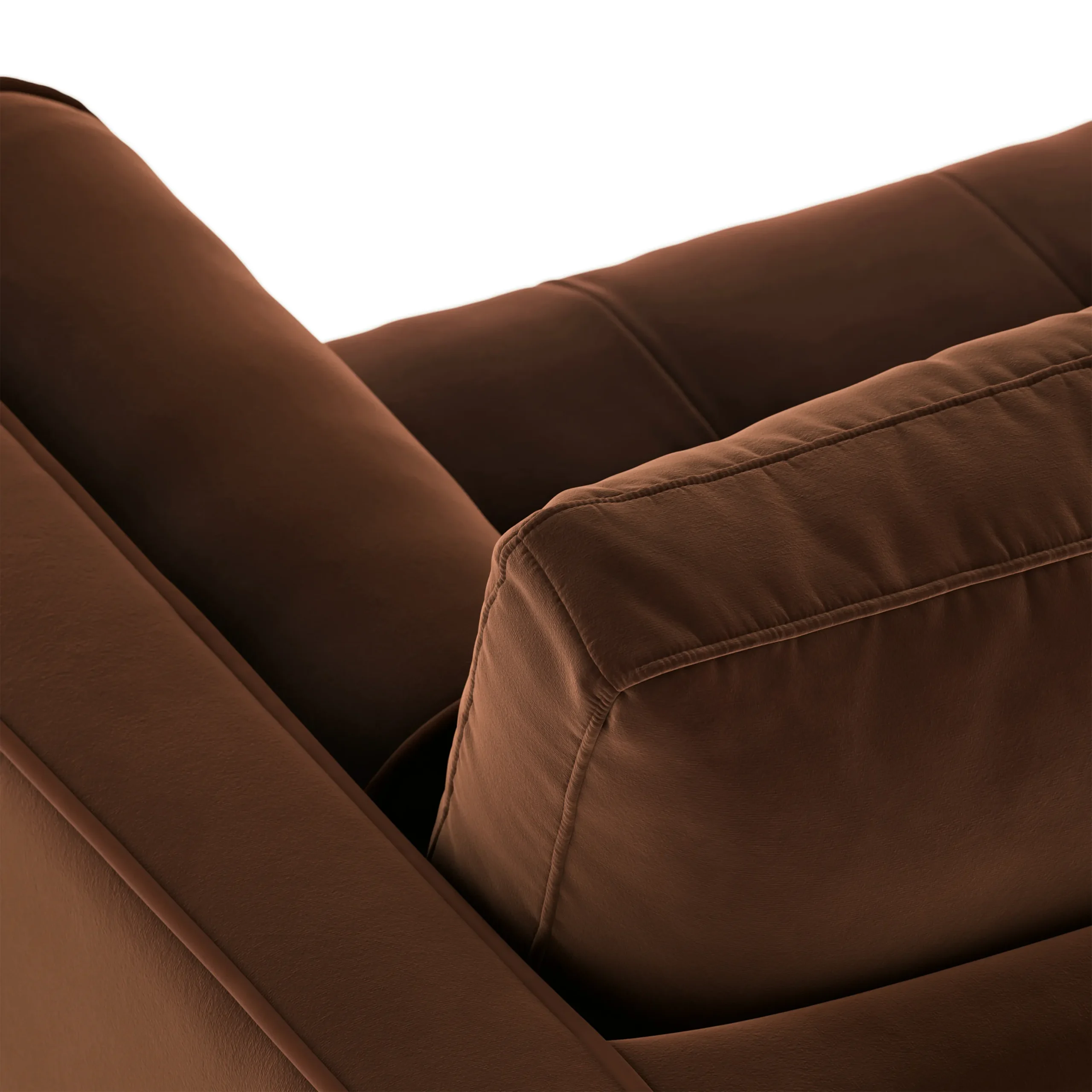 Sven 72_ Tufted Velvet Loveseat - Plush Pacific Brown - Image 7