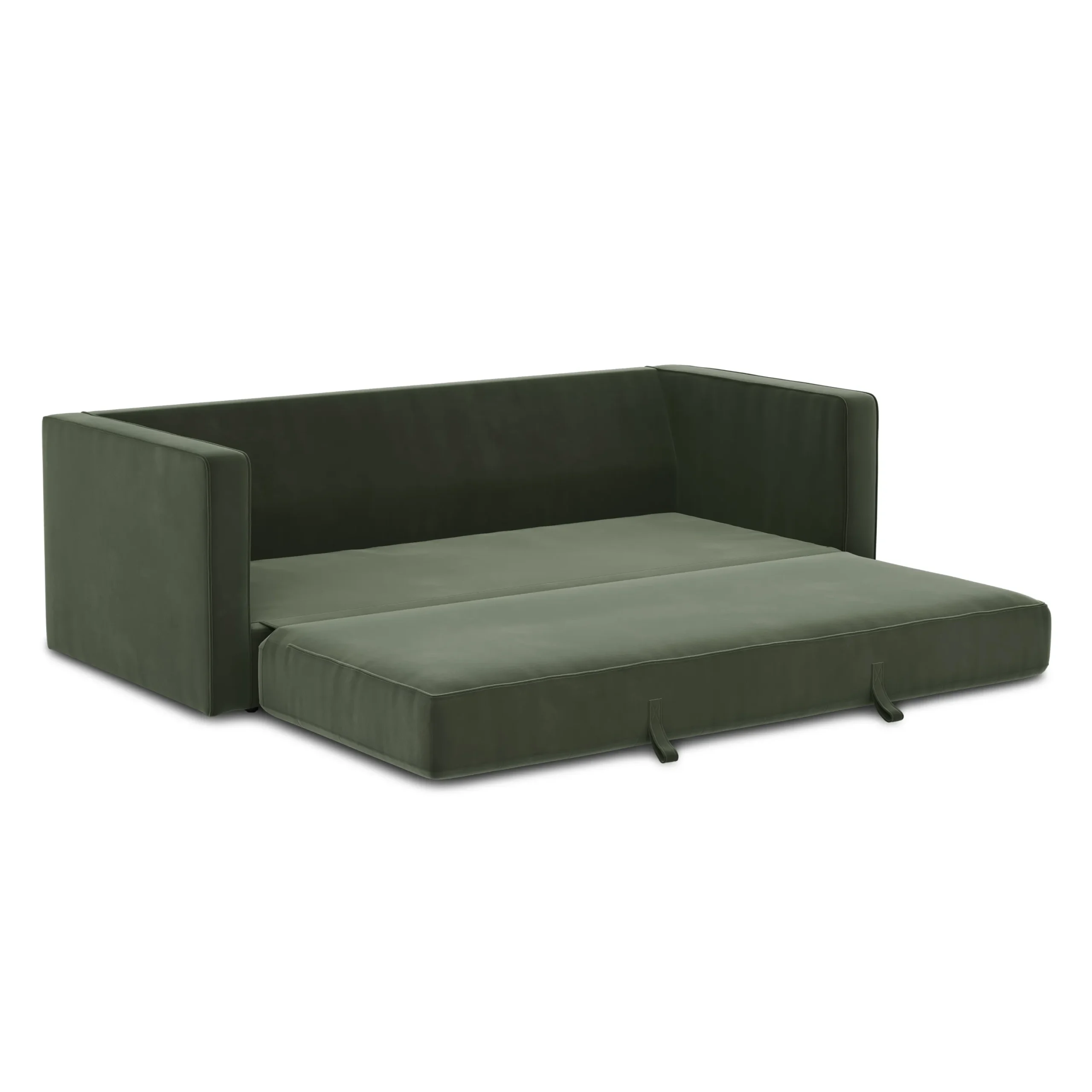 Sven 88_ Tufted Velvet Sofa Bed - Plush Pacific Green - Image 4