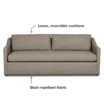 Landry 84.5_ Sofa - Napa Taupe