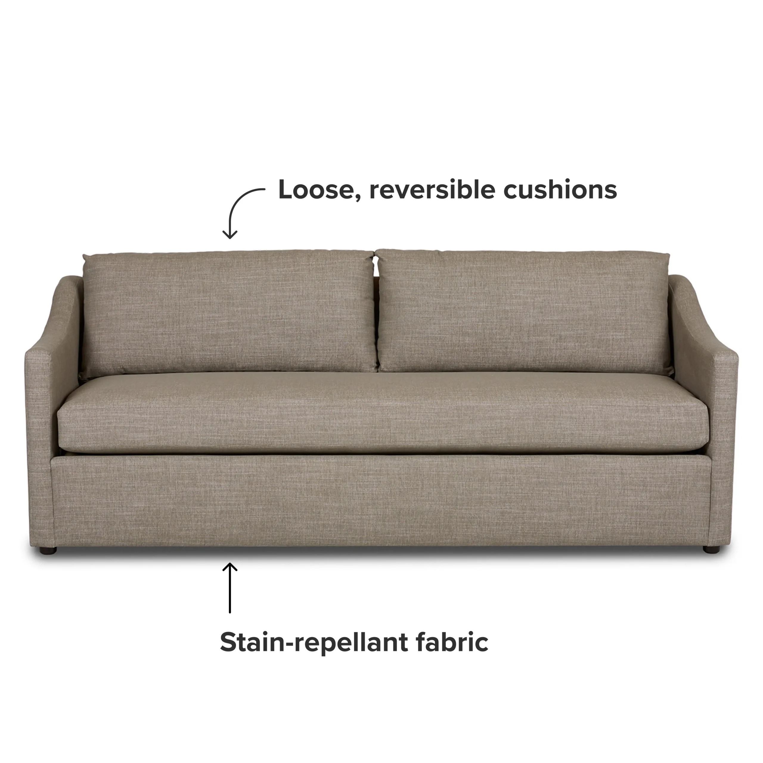 Landry 84.5_ Sofa - Napa Taupe - Image 6